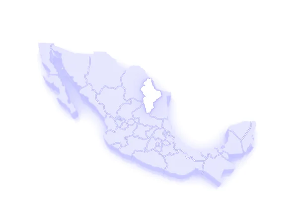 Mapa de Nuevo Leon. México . — Fotografia de Stock