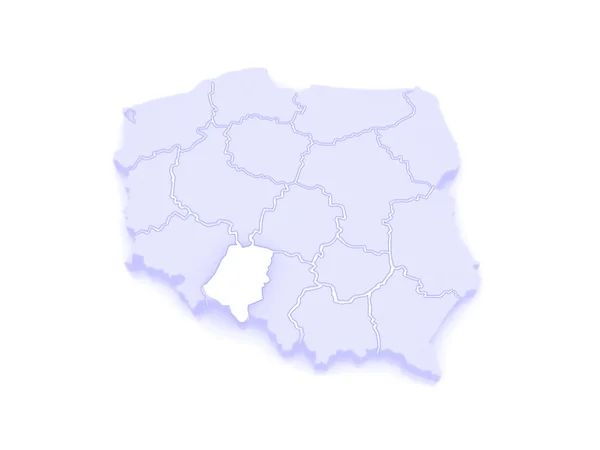 Mapa de Opole. Polónia . — Fotografia de Stock