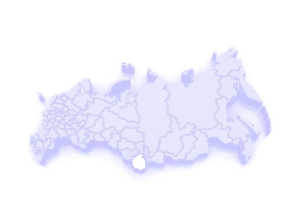 Mapa Ruské federace. Altajská republika. — Stock fotografie