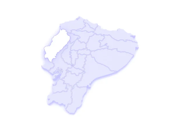 Mapa de Manabi. Equador . — Fotografia de Stock