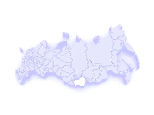 Map of the Russian Federation. Republic of Tyva (Tuva). — Stock Photo, Image