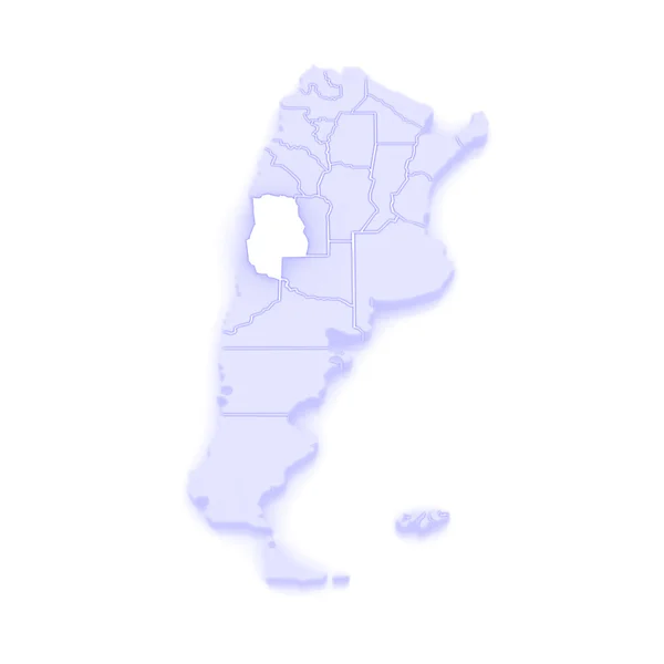 Karta över mendoza. Argentina — Stockfoto