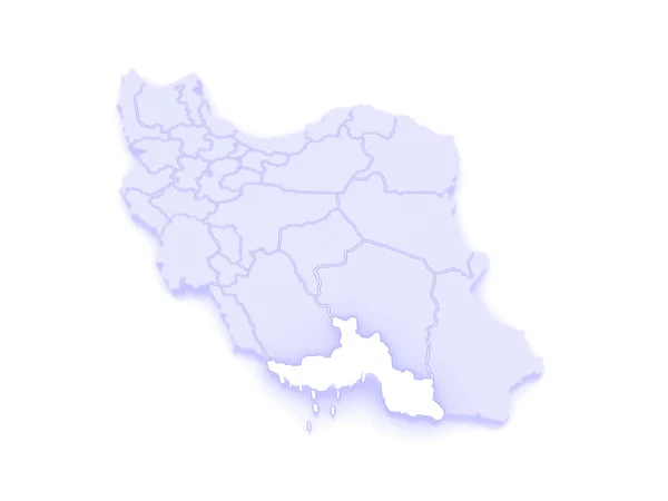 Hormozgan Haritası. İran. — Stok fotoğraf