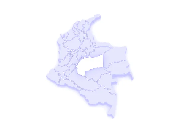 Karte der Meta. Kolumbien. — Stockfoto