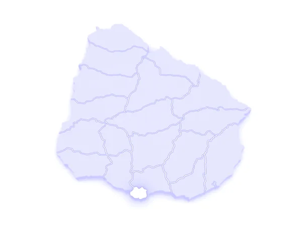 Mapa de Montevidéu. Uruguai . — Fotografia de Stock