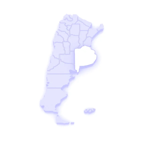 부에노스 아이레스의 지도입니다. 아르헨티나. — 스톡 사진