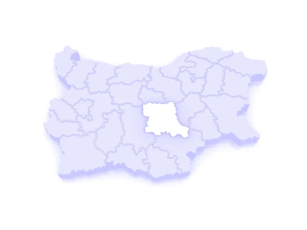 Mapa regionu stara zagora. Bulharsko. — Stock fotografie