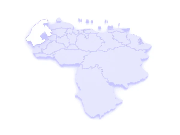 Zulia Haritası. Venezuela. — Stok fotoğraf