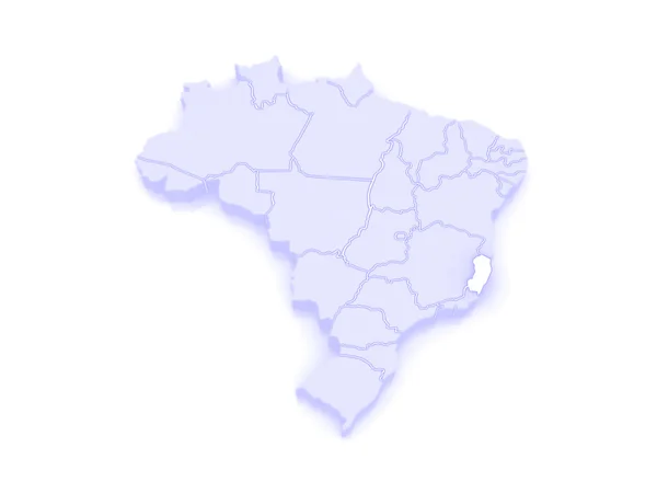 Mappa di Espirito Santo. Brasile . — Foto Stock