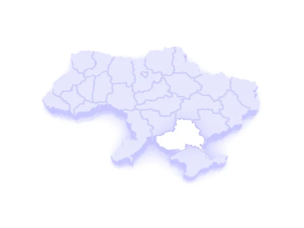 Mapa regionu Chersoniu. Ukraina. — Zdjęcie stockowe