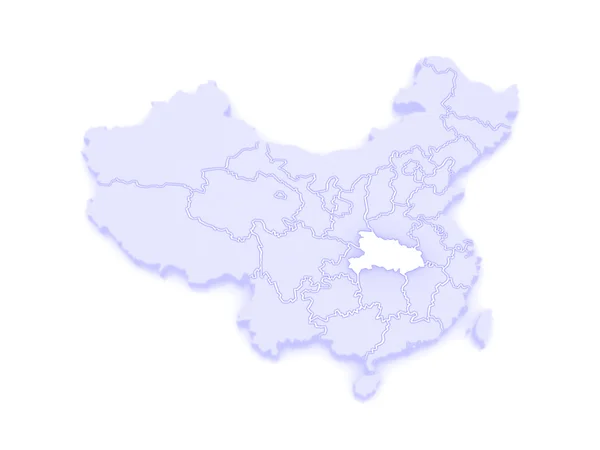 Mappa di Hubei. Cina . — Foto Stock