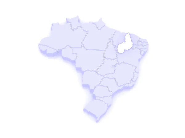 Mapa de Piaui. Brasil . — Foto de Stock