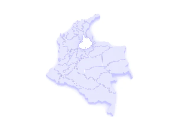 산탄데르의 지도입니다. 콜롬비아. — 스톡 사진