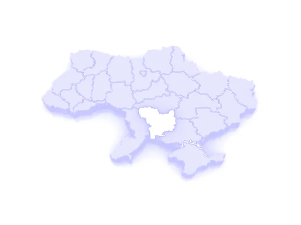 Karta över nikolaev region. Ukraina. — Stockfoto