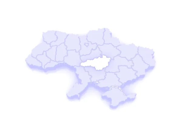 Mapa Kirowohrad regionu. Ukraina. — Zdjęcie stockowe