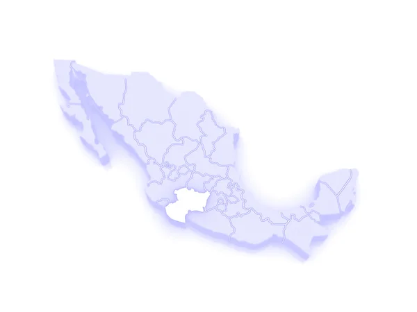 Landkarte von michoacan. Mexiko — Stockfoto