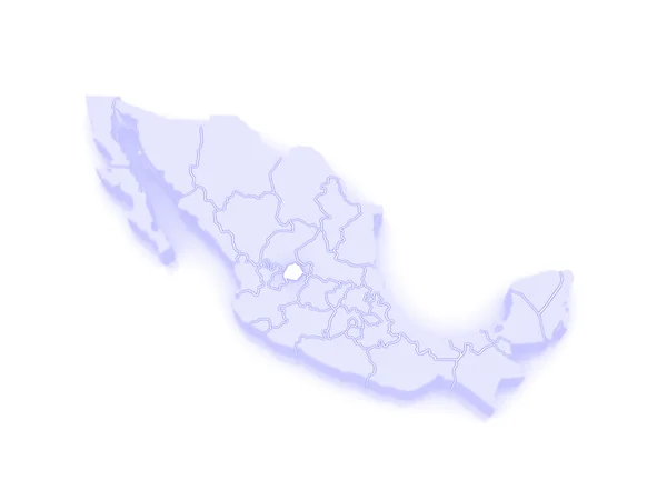 Mapa aguascalientes. Mexiko. — Stock fotografie