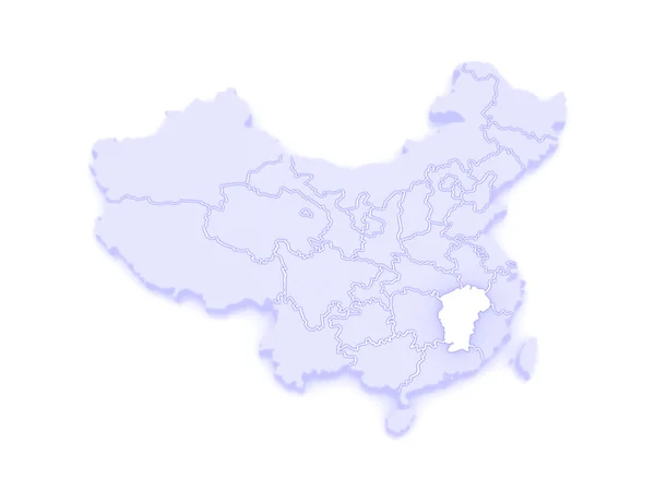 Mappa di Jiangxi. Cina . — Foto Stock