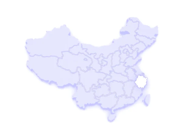 Mappa di Zhejiang. Cina . — Foto Stock