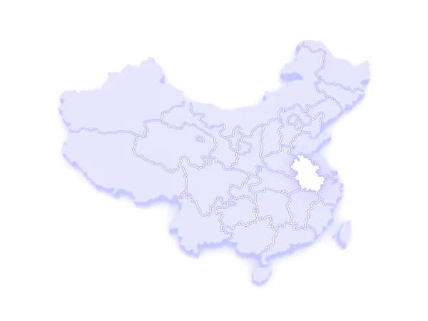 Mappa di Anhui. Cina . — Foto Stock