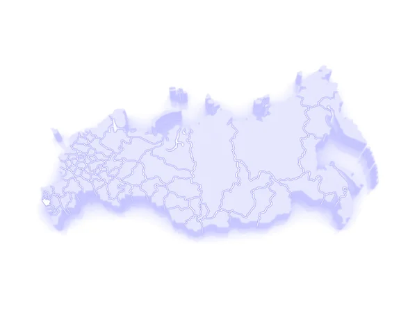 Map of the Russian Federation. Republic of Karachay-Cherkessia. — Stock Photo, Image
