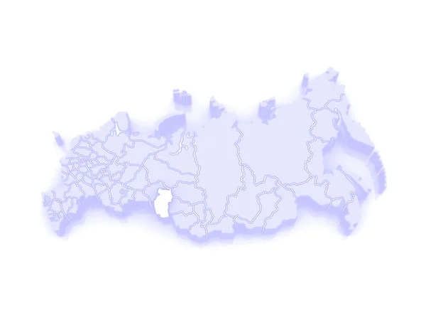 Mapa Federacji Rosyjskiej. regionie Omsk. — Zdjęcie stockowe