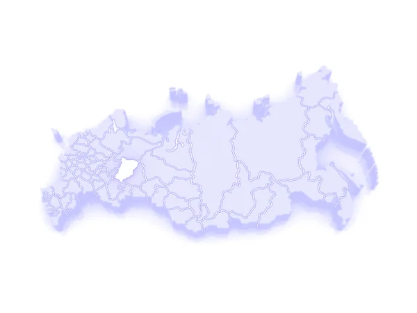 Mapa de la Federación Rusa. Perm Krai. . — Foto de Stock