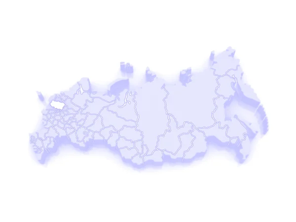 Карта Российской Федерации. Тверская область . — стоковое фото
