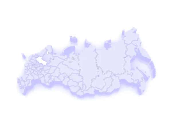 Карта Российской Федерации. Вологодская область . — стоковое фото