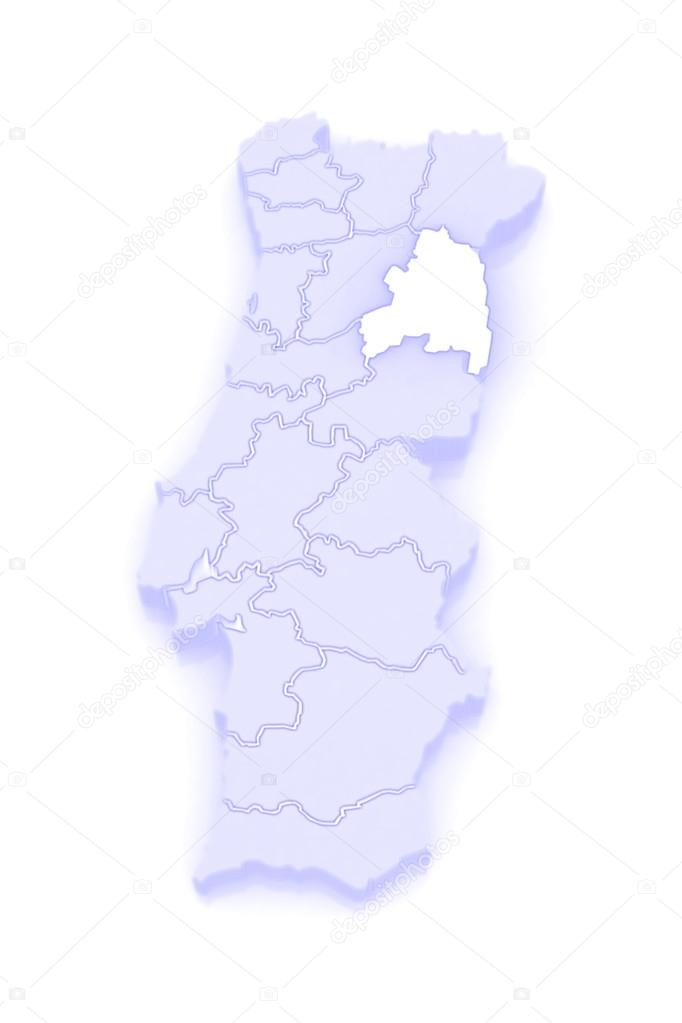 Map of Guarda. Portugal.