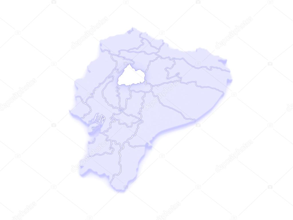 Map of Cotopaxi. Ecuador.