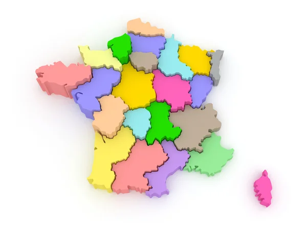 Mapa tridimensional de Francia . — Foto de Stock