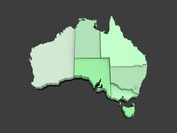 オーストラリアの 3次元地図. — ストック写真