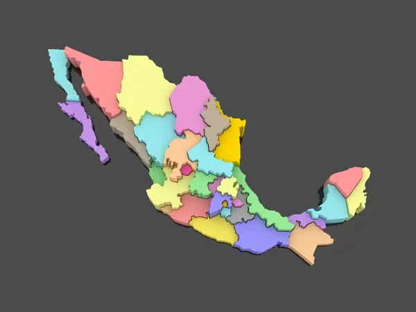 Mapa tridimensional do México . — Fotografia de Stock