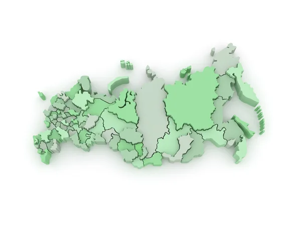 Mapa tridimensional de Rusia . — Foto de Stock