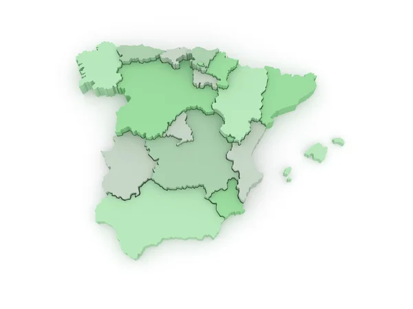 Mapa tridimensional de España . — Foto de Stock