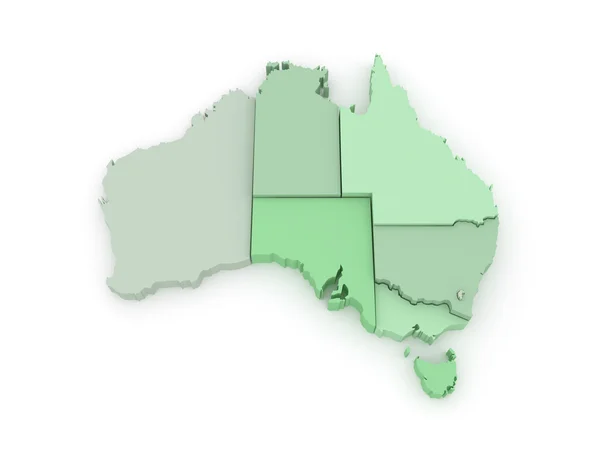 Mapa tridimensional da Austrália . — Fotografia de Stock
