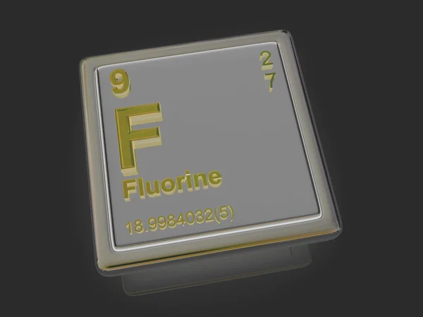Fluor. scheikundig element. — Stockfoto