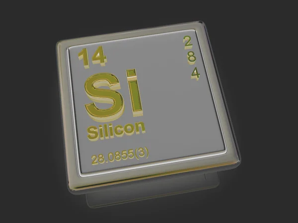 Silicon. Chemical element. — Stock Photo, Image