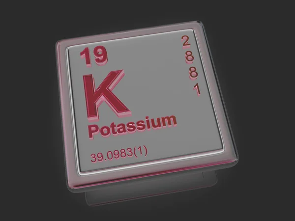 Kalium. Chemisches Element. — Stockfoto