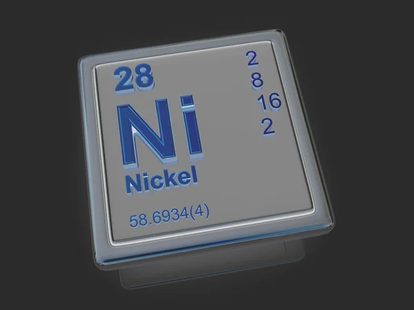 Nickel. Chemisches Element. — Stockfoto