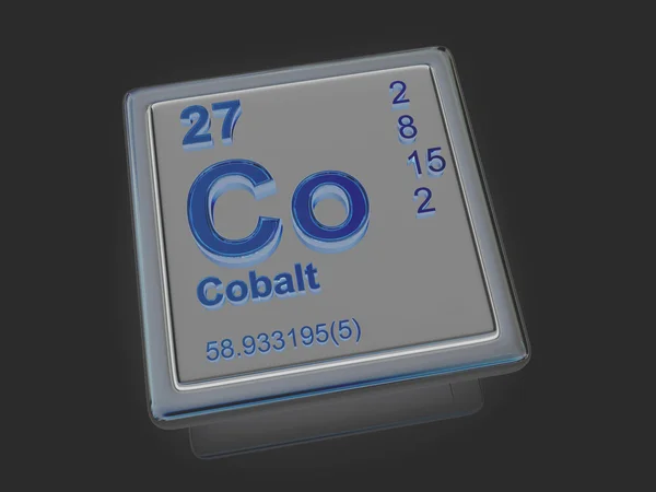 Kobalt. Chemisches Element. — Stockfoto