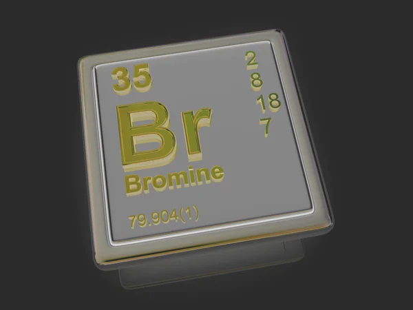 Brom. Chemisches Element. — Stockfoto