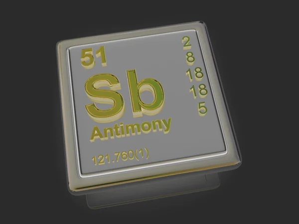 Antimony. Chemical element. — Stock Photo, Image