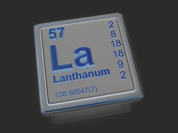 Lanthanium. scheikundig element. — Stockfoto