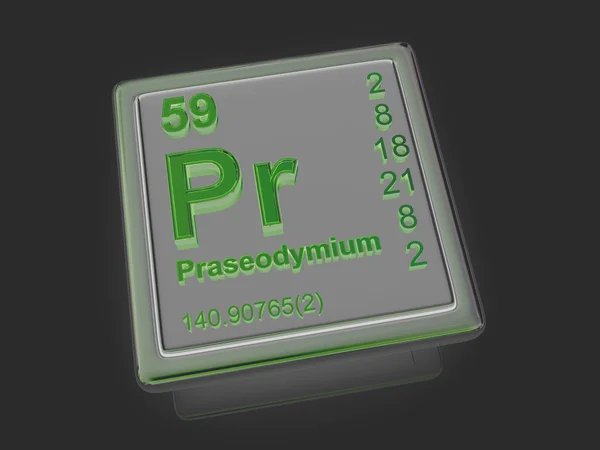 Praseodimyum. kimyasal element. — Stok fotoğraf