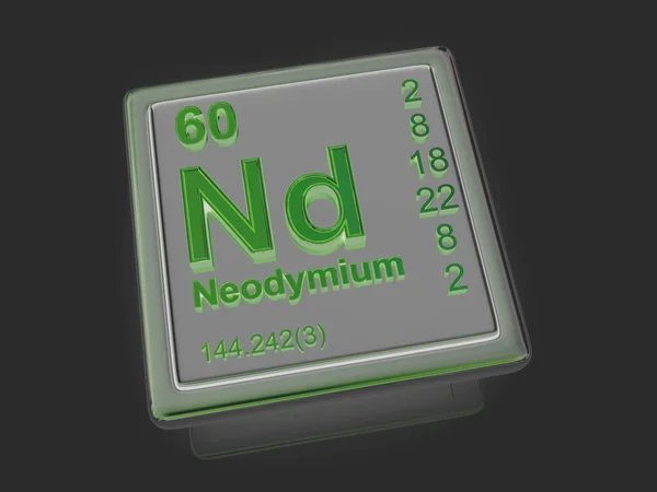 Neodym. Chemisches Element. — Stockfoto
