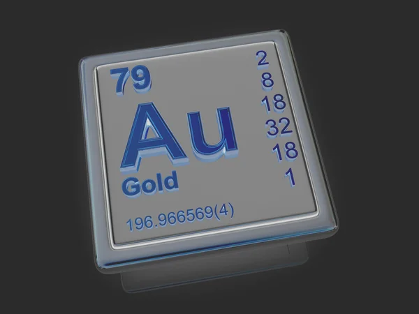 Gold. Chemical element. — Stock Photo, Image