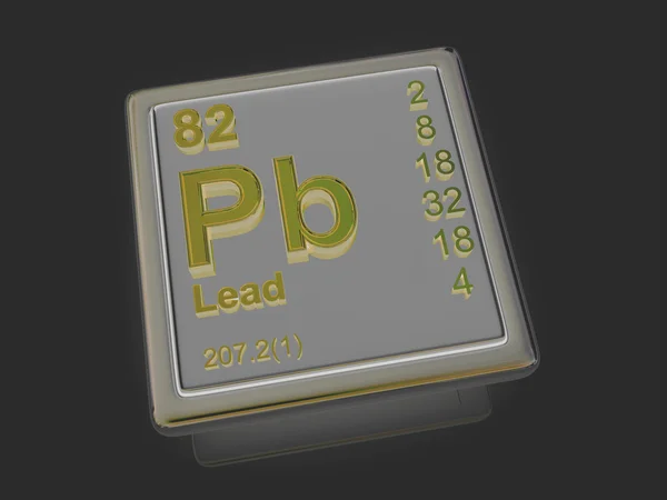 Lead. Chemical element. — Stock Photo, Image