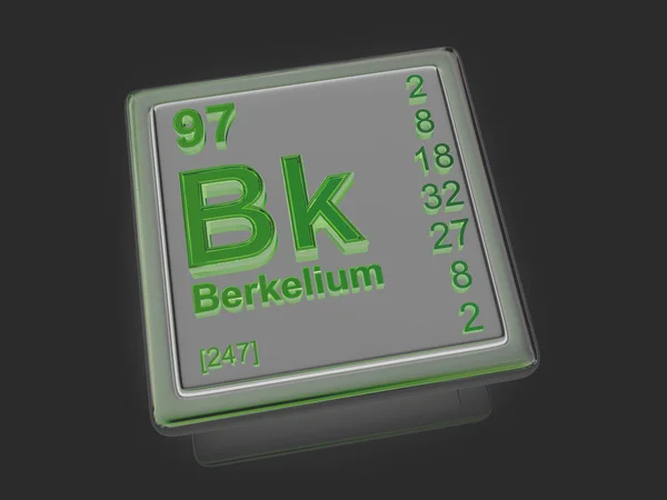 Berkelium. pierwiastek chemiczny. — Zdjęcie stockowe